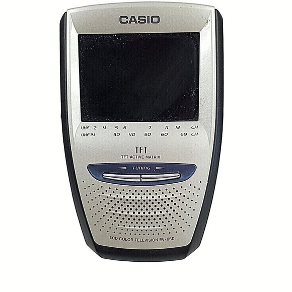Vintage Casio EV 660 Handheld TFT Active Matrix TV Tested Works - Picture 1 of 5